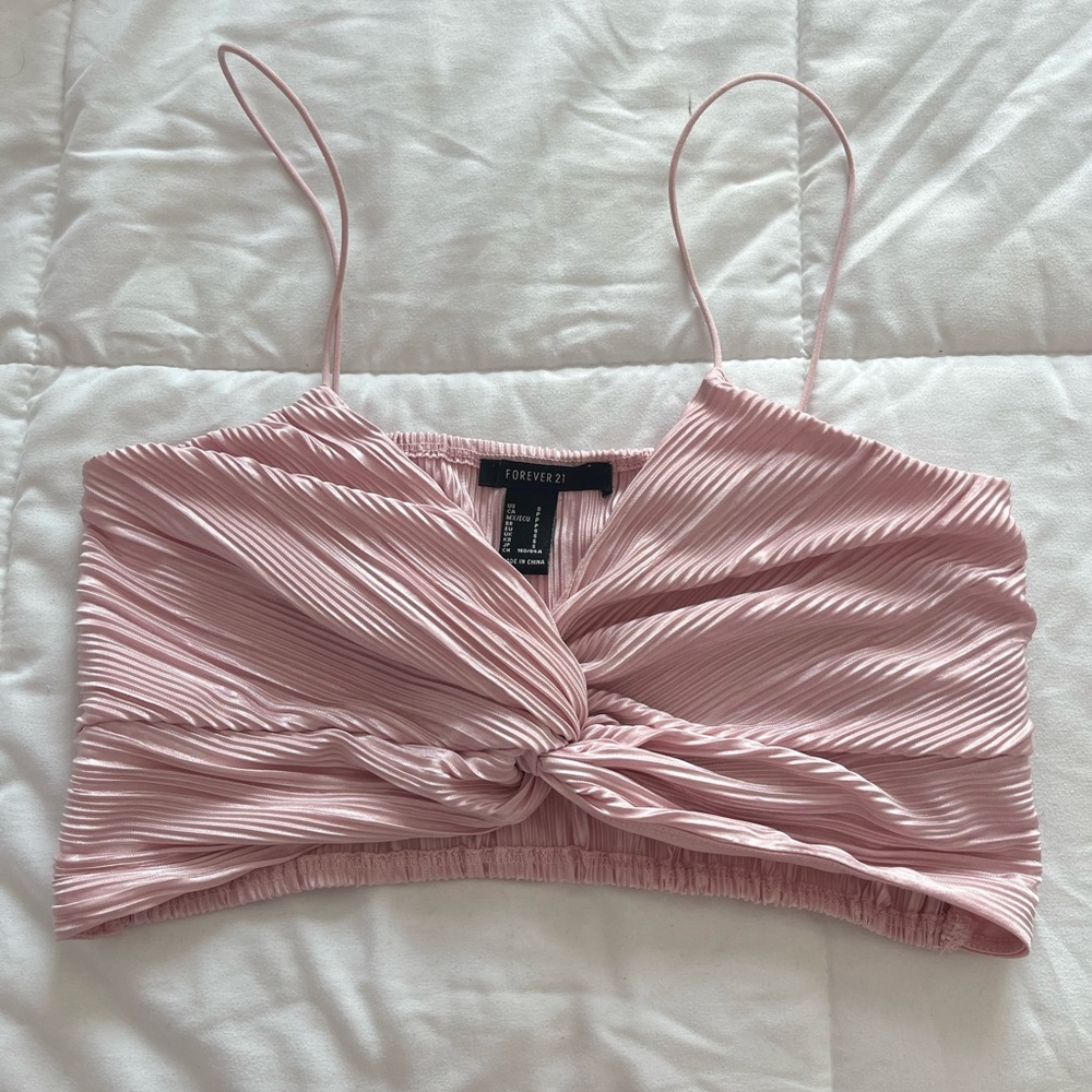 forever 21 pink cropped top